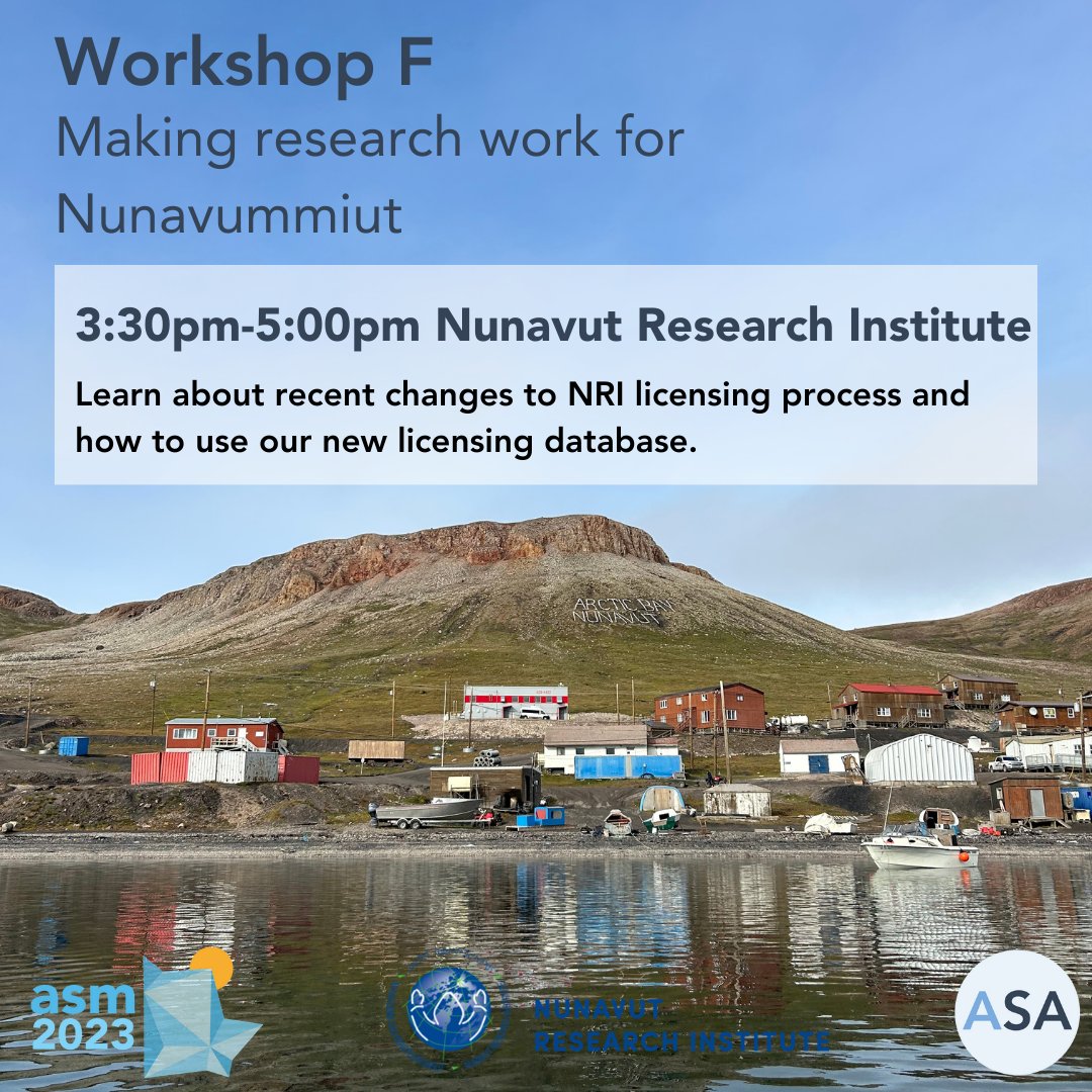 We are pleased to share the remaining four workshops to be held on ECNR day at #ASM2023. Note that these workshops will be held off-site, and pre-registration is required! See the <a href="/arcticnet/">ArcticNet</a> #ASM2023 website for more details on how to register for off-site workshops!