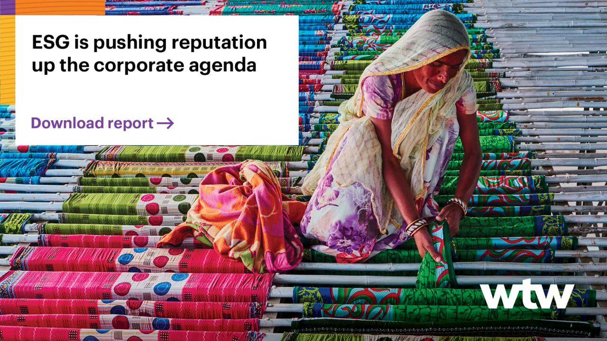 georgeziv's tweet photo. Reputation risk is now a top-five risk for 55% of organizations with ESG issues at the forefront, according to our recent survey https://t.co/ypFfwJ1PLl #RiskManagement #ReputationalRisk #ESG #WTWPerspective https://t.co/JUHdKwwpUL