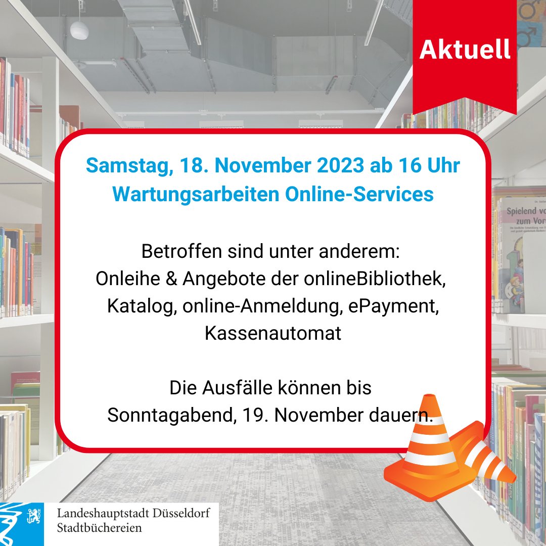 Bitte beachten: Morgen kommt es zu Einschränkungen bei unseren online Services.