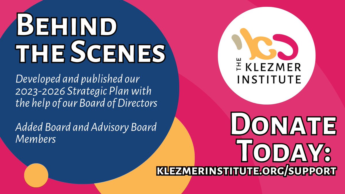 2023 In Review! Support Klezmer Institute's work in 2024: klezmerinstutute.org/support

#klezmerinstitute #fundraiser #digitalhumanities #ashkenazicexpressiveculture