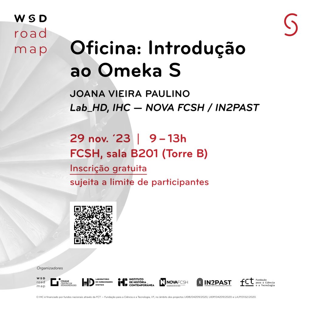 IHC (@ihc_fcsh) on Twitter photo Estão a decorrer as inscrições para a oficina de introdução ao <a href="/omeka/">Omeka</a> S, que vai ser conduzida pela <a href="/joanacvp/">Joana Vieira Paulino</a> no dia 29 de Novembro. Uma iniciativa do nosso <a href="/Lab_HDig/">Laboratório de Humanidades Digitais (Lab_HDig)</a>, em colaboração com o projecto Western Sephardic Diaspora Roadmap.
ℹ️ bit.ly/40K4zmg Estão a decorrer as inscrições para a oficina de introdução ao <a href="/omeka/">Omeka</a> S, que vai ser conduzida pela <a href="/joanacvp/">Joana Vieira Paulino</a> no dia 29 de Novembro. Uma iniciativa do nosso <a href="/Lab_HDig/">Laboratório de Humanidades Digitais (Lab_HDig)</a>, em colaboração com o projecto Western Sephardic Diaspora Roadmap.
ℹ️ bit.ly/40K4zmg