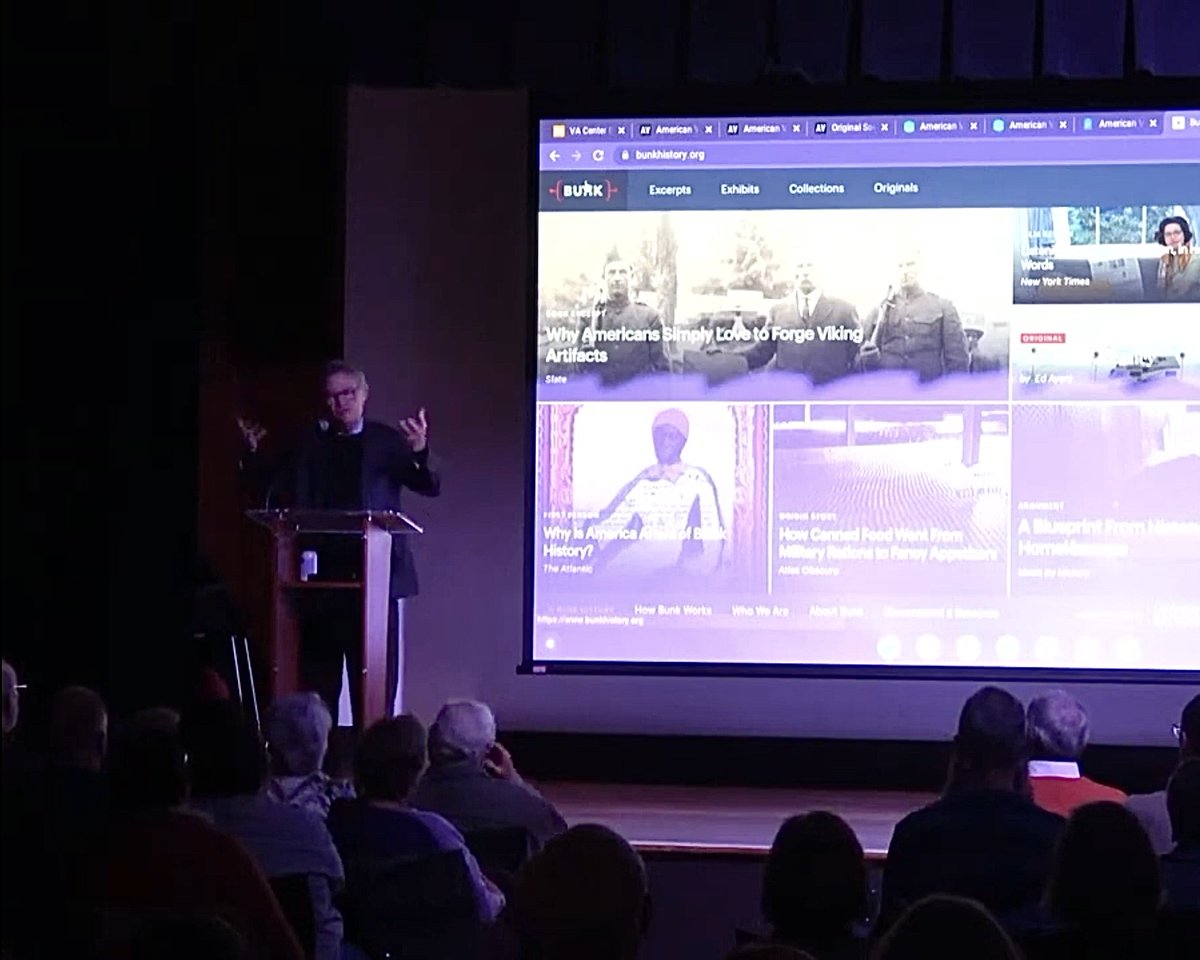 Thank you to Ed Ayers and everyone who joined his 'American Visions' book talk last night! 📚 See the event recording here: loom.ly/7pne7wc 📌 Check out @bunkhistory for scholarly stories, podcasts, and primary material about American history.