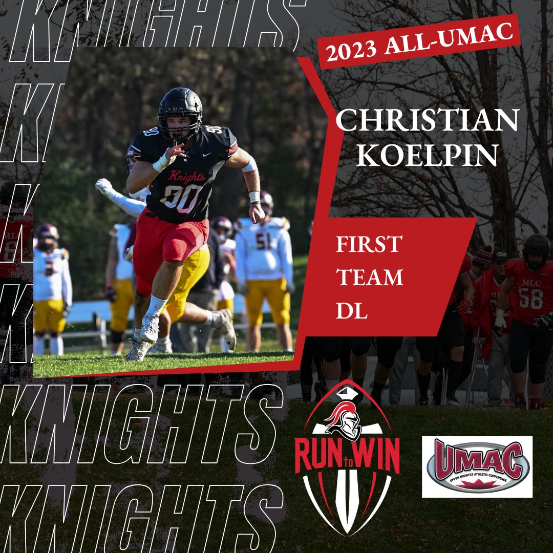 MLCFootball's tweet photo. Congratulations to our 4 First Team All-UMAC Defensive Players! #RunToWIN https://t.co/82ZBfvqq9R
