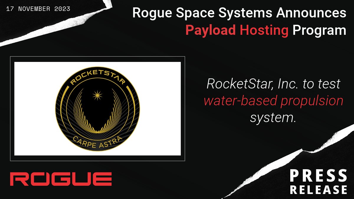 Exciting news from Rogue! 🚀 We've just announced a groundbreaking program with @rocketstarspace to launch a new water-based propulsion system into orbit. Read more on the blog! 🌌 loom.ly/dqtASpI #spacesustainability #spaceservices