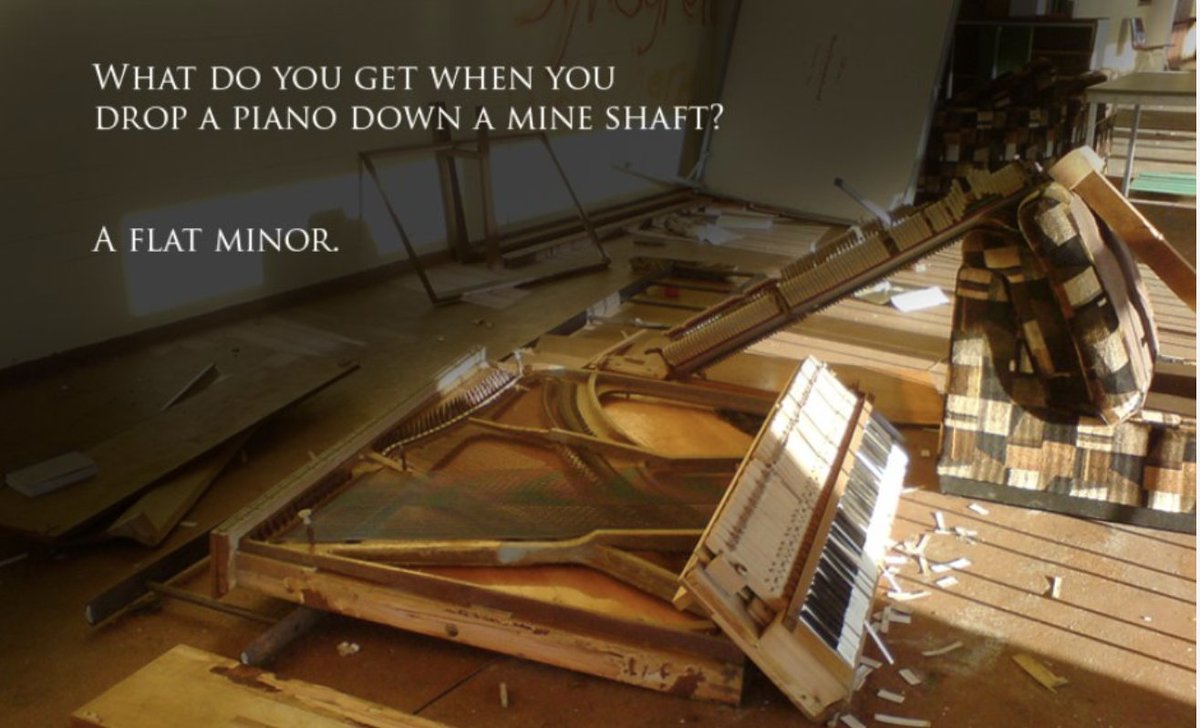 IamTheDonovan's tweet image. 🎶😂 Music Joke of the Day: What happens when you drop a piano down a mine shaft? You get a flat minor! Got any good music puns? Share them with us!
thedonovanspianoroom.com
#MusicLaughs #PianoHumor #TheDonovansPianoRoom