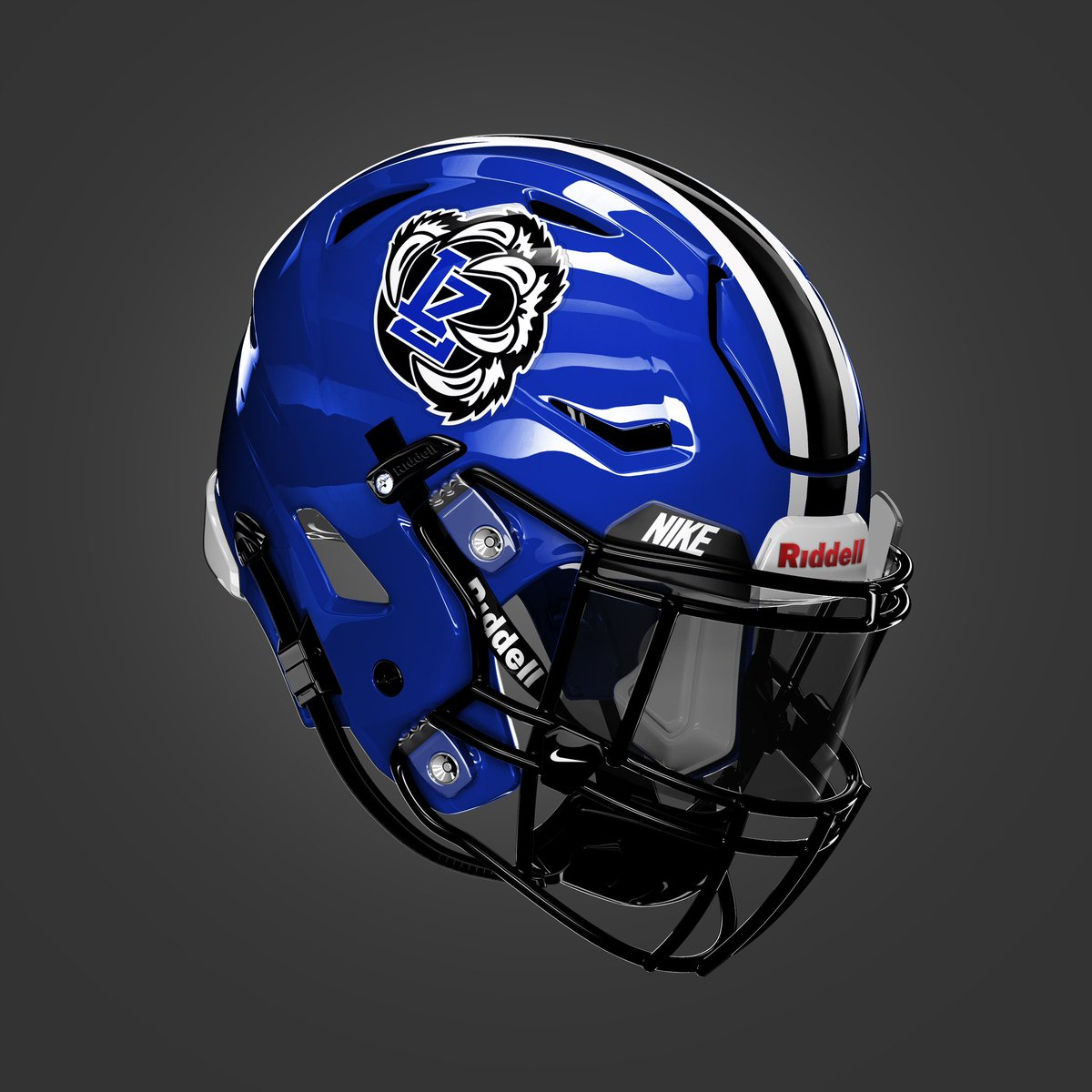 Great looking helmet for Lake Zurich with the blue and black and LZ bear claw. The bears have been in this look for a while and are making their 2nd straight semifinal, this time in 6A.

The #1 Bears host the #3 Cary Grove Trojans at 1:00 Saturday.
