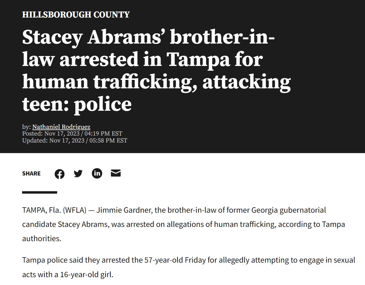 Ian Miles Cheong on X: “Stacey Abrams' brother-in-law has just 