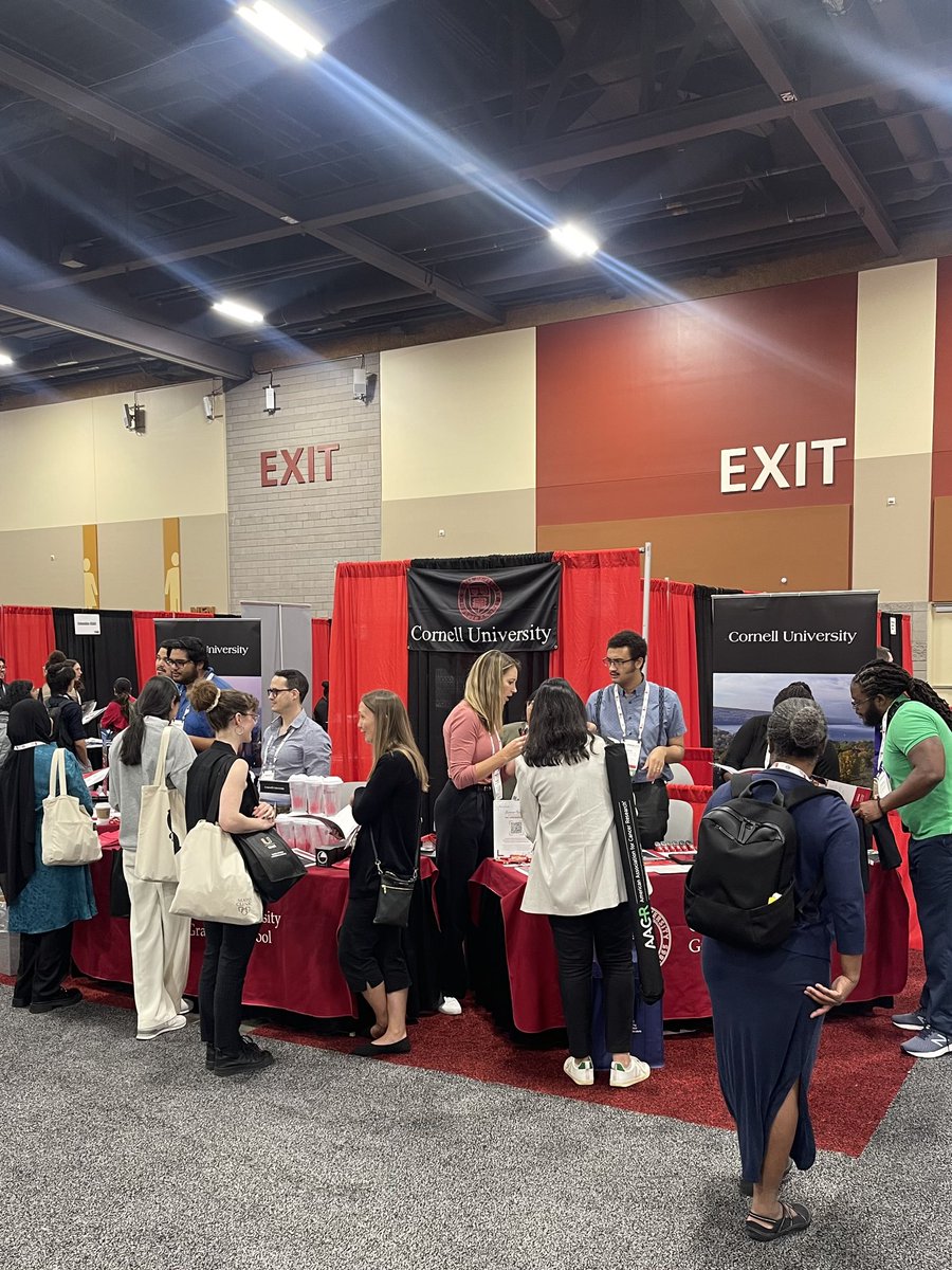 If you are at #ABRCMS2023 & are seeking info on summer undergraduate research opportunities and graduate study, come check out the @CornellGrad booth in the 1200 aisle…you can’t miss us!! @ABRCMS @WeillCornell @cornell_tech