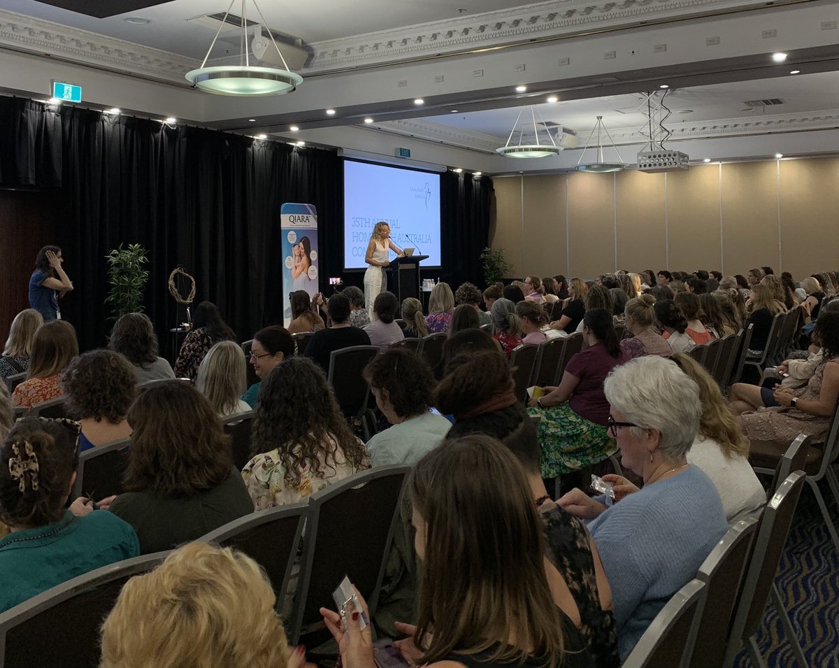 CarolynHastie's tweet photo. The lovely Jerusha Sutton, the MC opening the 35th Annual Homebirth Conference #HBACON23 https://t.co/kIncMN9UZO