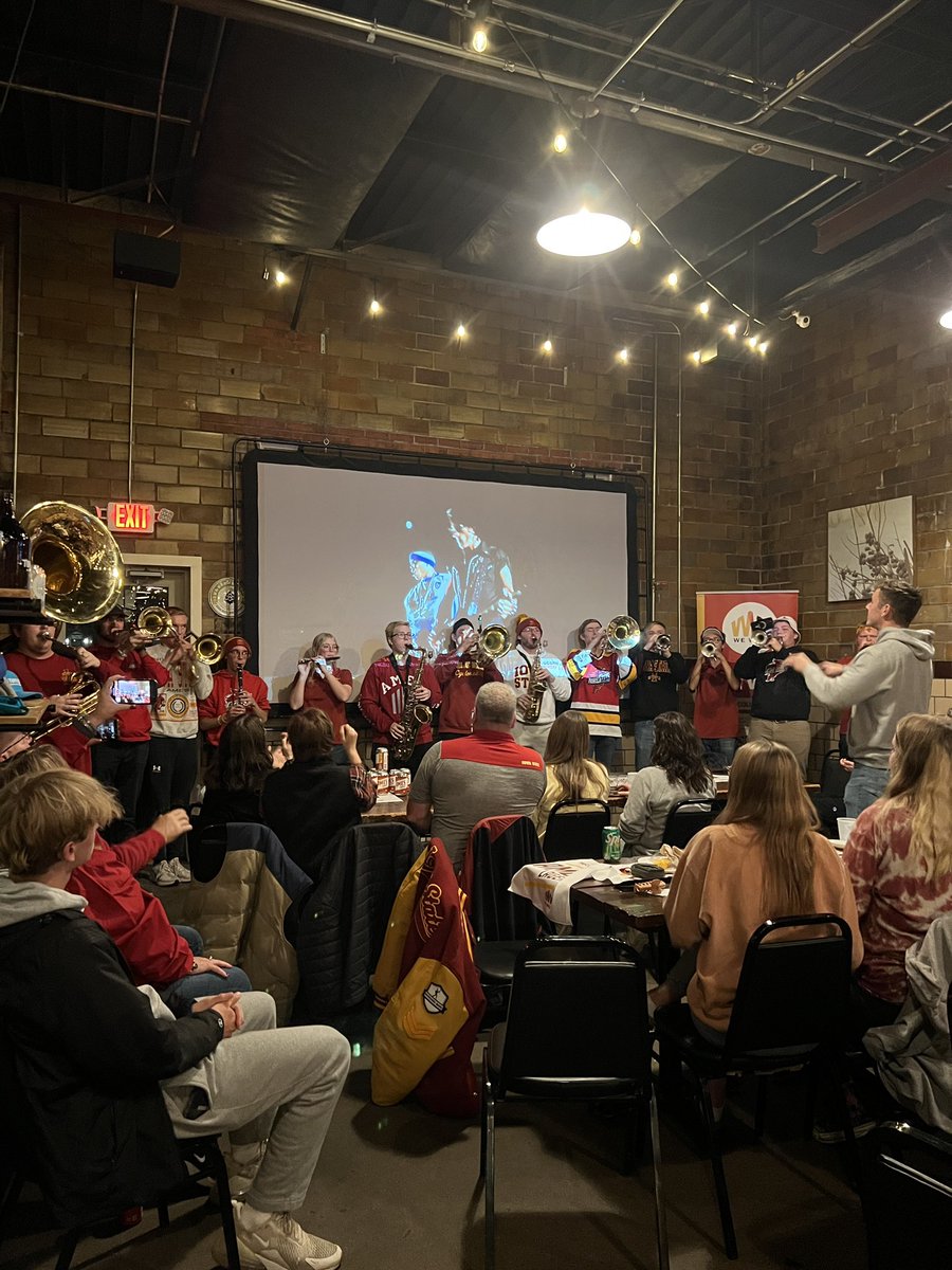 We LOVED having <a href="/ISUCFVMB/">Cyclone Marching Band</a> at our game watch last week! Please show support for them by helping them win! Go do your thing #cyclones