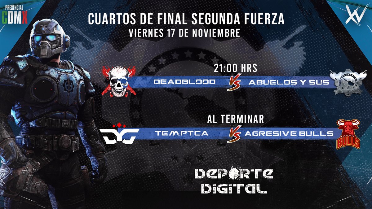 DeporteDigitalH's tweet photo. LPLXVT CUARTOS DE FINAL BO3  
⭕️SEGUNDA FUERZA 
⭕️JUEVES 16 DE NOVIEMBRE 
⭕️22:00 hrs https://t.co/1r0T2S2qBB