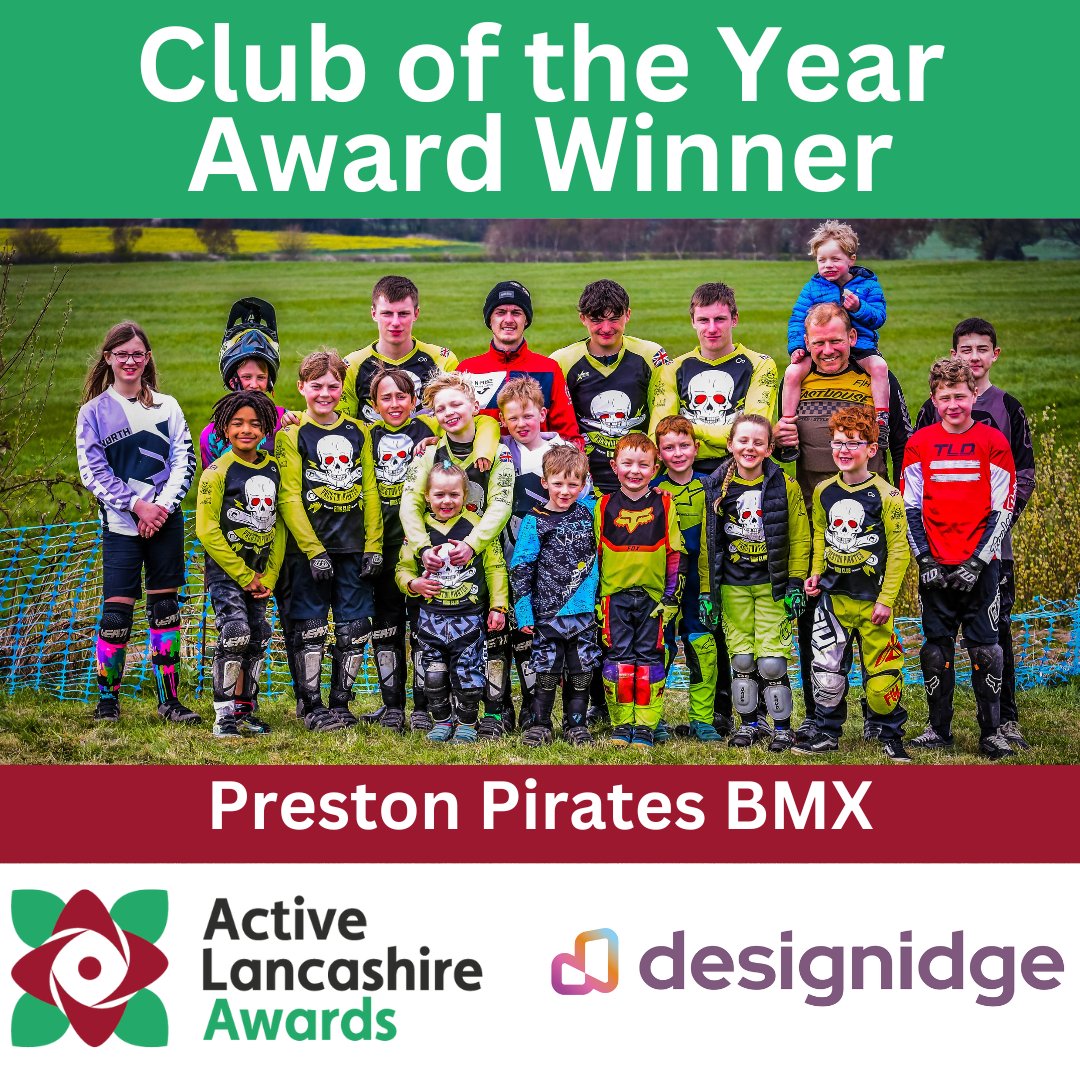Active Lancashire Awards (@activelancsawds) on Twitter photo 🏆And the winner… is Preston Pirates BMX who have picked up the Club of the Year award sponsored by <a href="/Designidgeltd/">Designidge</a>! 🏆And the winner… is Preston Pirates BMX who have picked up the Club of the Year award sponsored by <a href="/Designidgeltd/">Designidge</a>!