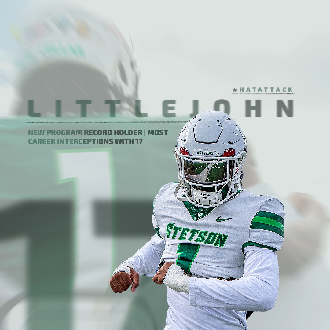Stetson Football (@stetsonfootball) on Twitter photo History rewritten! Rassie Littlejohn is your new all time leader in interceptions with 17! π€
#HatAttack | <a href="/StetsonHatters/">Stetson Hatters</a> History rewritten! Rassie Littlejohn is your new all time leader in interceptions with 17! π€
#HatAttack | <a href="/StetsonHatters/">Stetson Hatters</a>