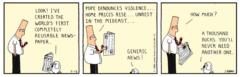 I wrote this comic on July 12, 1989 (the first year of Dilbert).