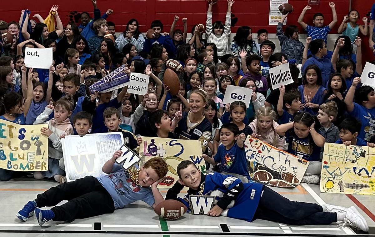 Michelle S. Sacco (@michellessacco) on Twitter photo Kent Road School staff and students are cheering for the <a href="/Wpg_BlueBombers/">Winnipeg Blue Bombers</a> this weekend at #GreyCup2023 in hopes they #ReclaimTheThrone #ForTheW Kent Road School staff and students are cheering for the <a href="/Wpg_BlueBombers/">Winnipeg Blue Bombers</a> this weekend at #GreyCup2023 in hopes they #ReclaimTheThrone #ForTheW