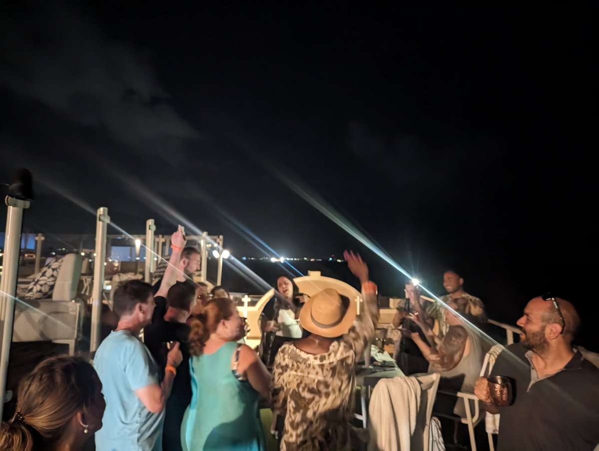 Suzzicks's tweet image. @BarbadosSeo What happens when Brittney Spears comes on at the rooftop bar at #BBSEO23? This apparently!