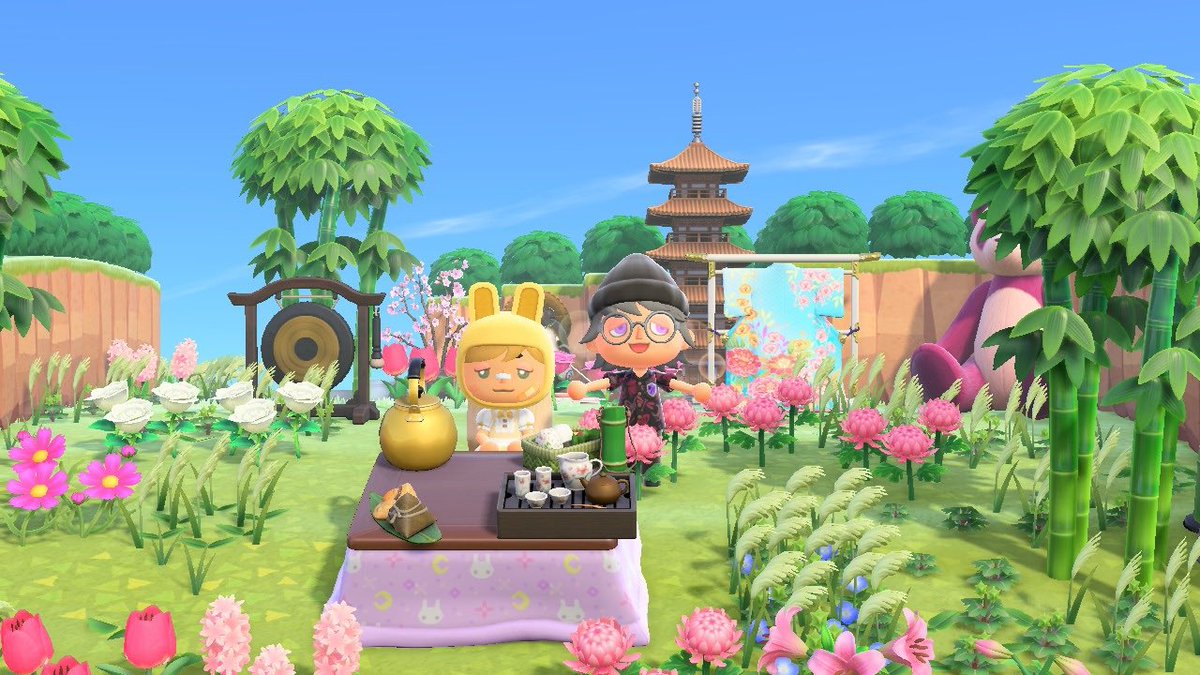 MyahYou's tweet photo. It might be time for another #AnimalCrossing date with my dear hubby 💕🧸🌸🎍🌙🐼 #NintendoSwitch #Nintendo #Gaming https://t.co/Mm0GxZnxTM