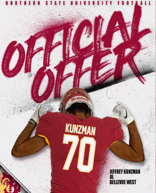 jeffkunzman's tweet photo. After a great call with @CoachGlas05 I am proud to announce that I have received an offer from Northern State University!! Go wolves🐺. @PigsInPurple https://t.co/HRJugC0CMV