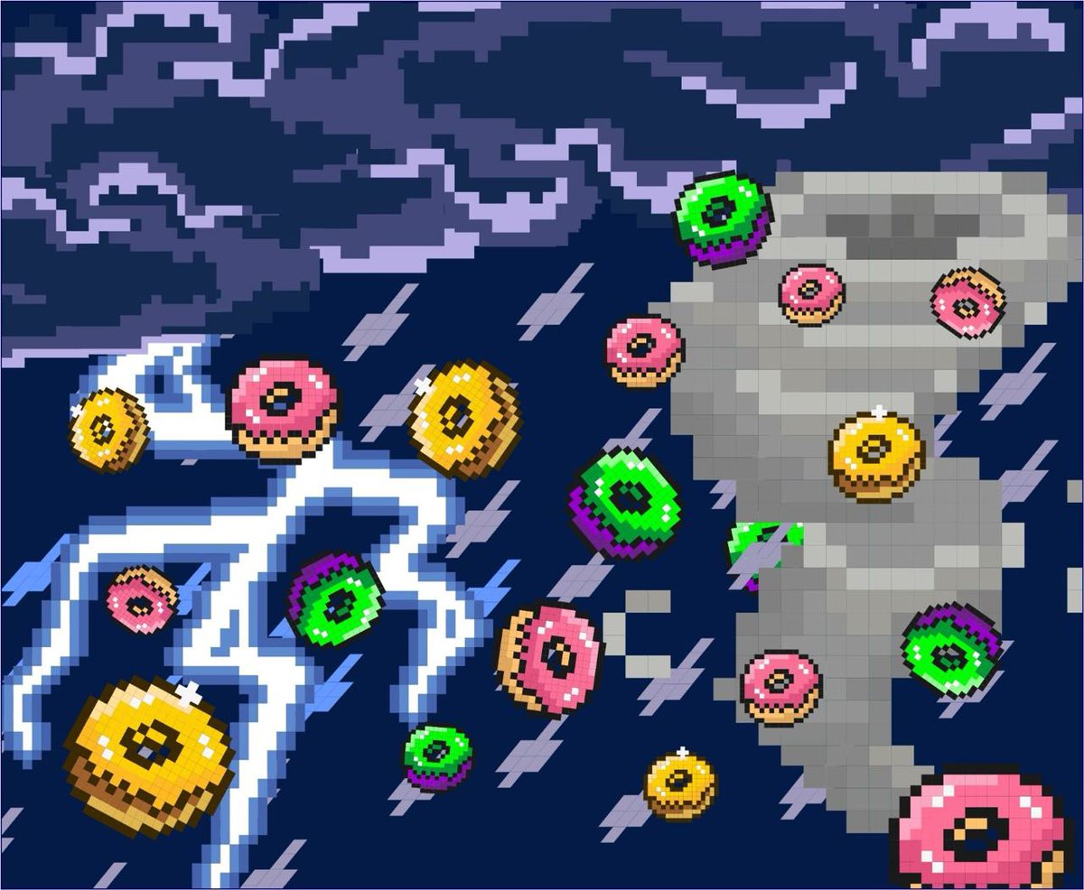 It's a $DONUTS storm 🍩⚡️

$DONUTS is the number 1 coin on PinkSale with over 10 ETH sales in just 30 mins.

Just 1M $DONUTS Supply.

Frosted staking rewards, liquidity &amp; an MAYC giveaway await you!

BUY NOW: pinksale.finance/launchpad/0x64…