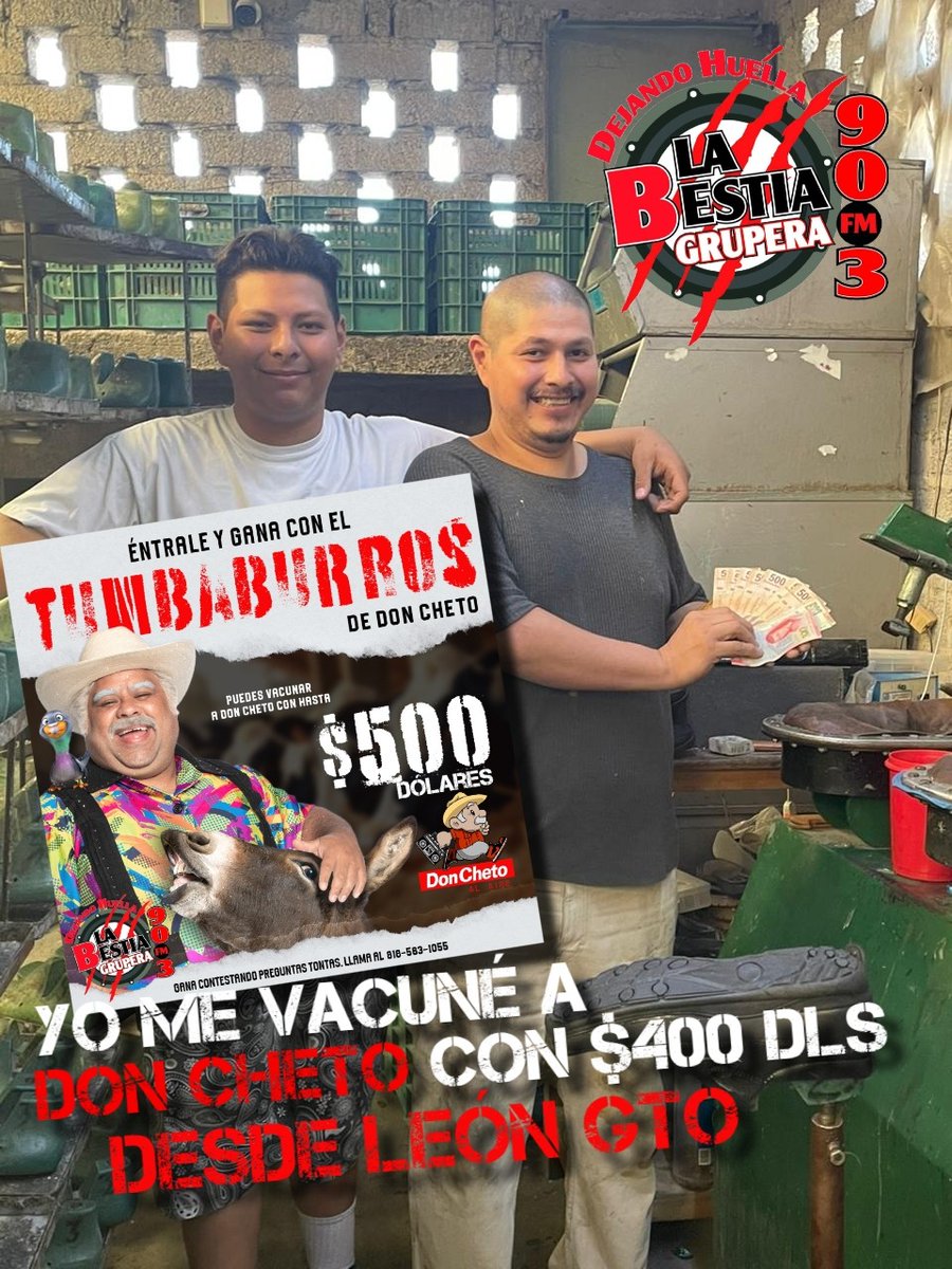 ¡Felicidades a Joaquin! 🎊 Ganó $400 💵 el #TumbaBurros de <a href="/donchetoalaire/">🅓🅞🅝🅝🅒🅗🅔🅣🅞</a> <a href="/bravogisselle1/">GISSELLE BRAVO</a> <a href="/SiSoySaid/">Saïd García Solis</a>