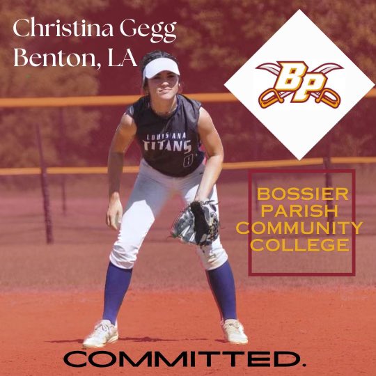 Congrats to <a href="/christina_gegg/">Christina Gegg</a> on committing to <a href="/BPCC_Softball/">BPCC Softball</a>! 
📍 🏠 🥎 🐯 ⚔️