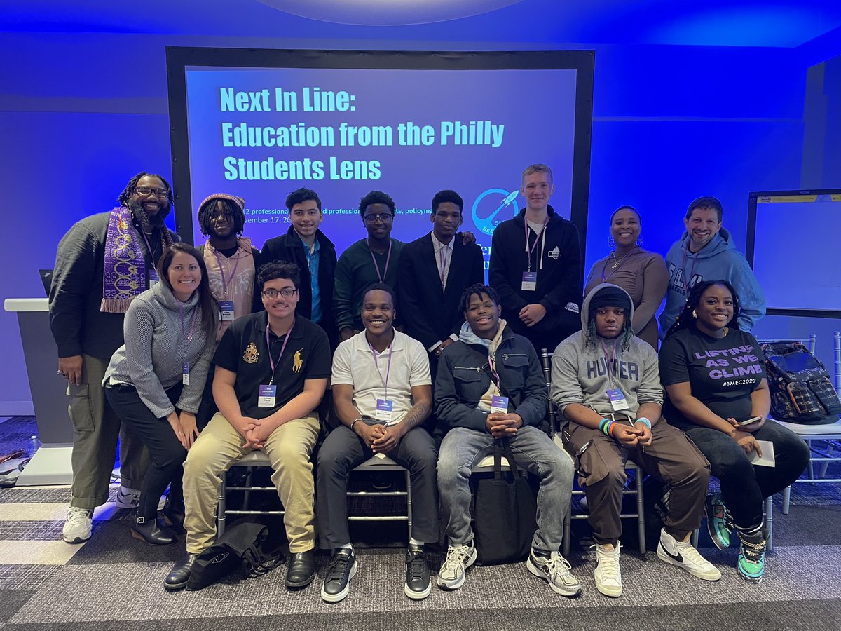 It was so inspiring to hear from the young men scholars and alumni of Temple Education Scholars and the CTE Education program at SLA@Beeber who talked about their teacher pathway experiences today at #BMEC2023 They’re next! ❤️