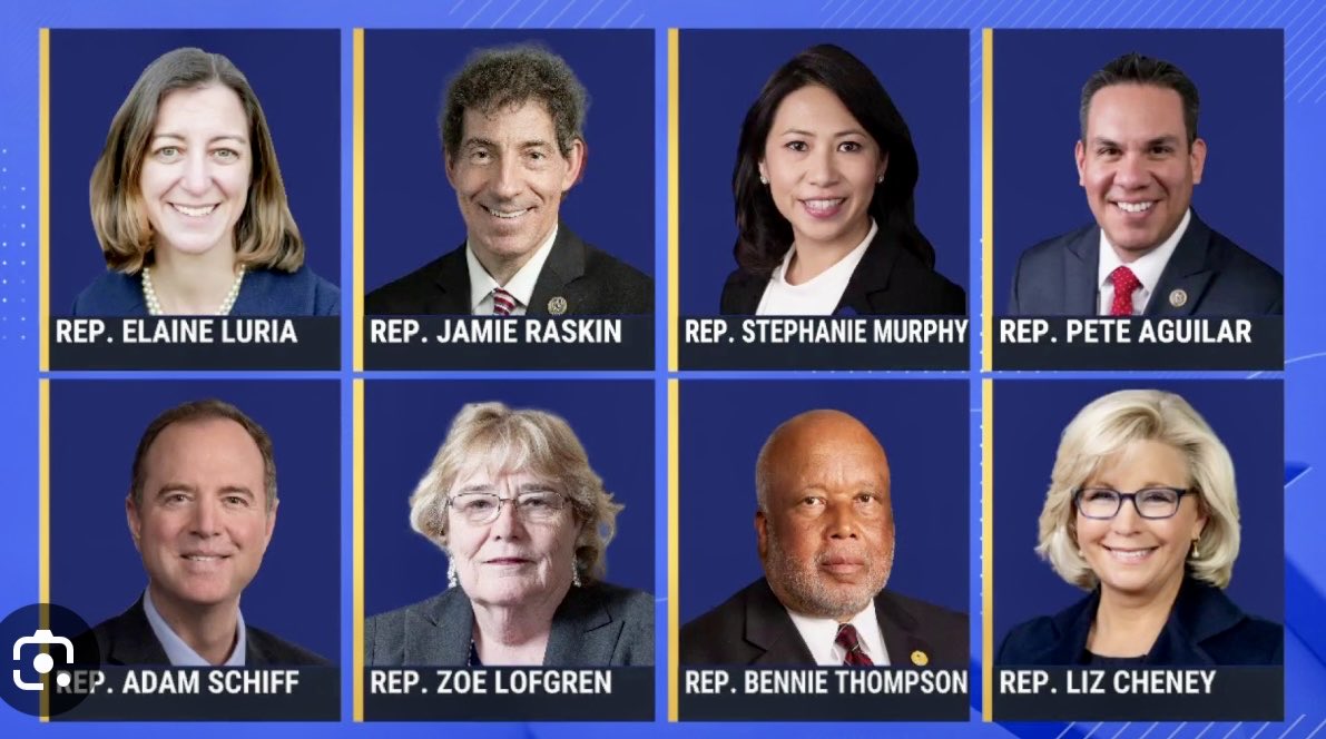 Here are the J6th committee members, who falsely imprisoned MAGA Patriots! Call your Senators and Congress representatives to get the J6th released.