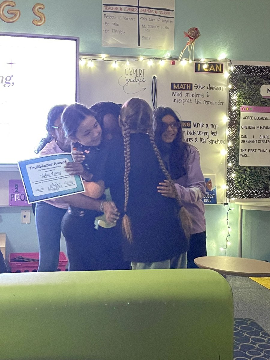 Our Sylva was 4th grade’s Trailblazer of the Month! The only thing sweeter than getting to celebrate her this morning was watching her friends’ reactions to finding out about her award🥹

Friends👏🏼celebrate👏🏼friends👏🏼