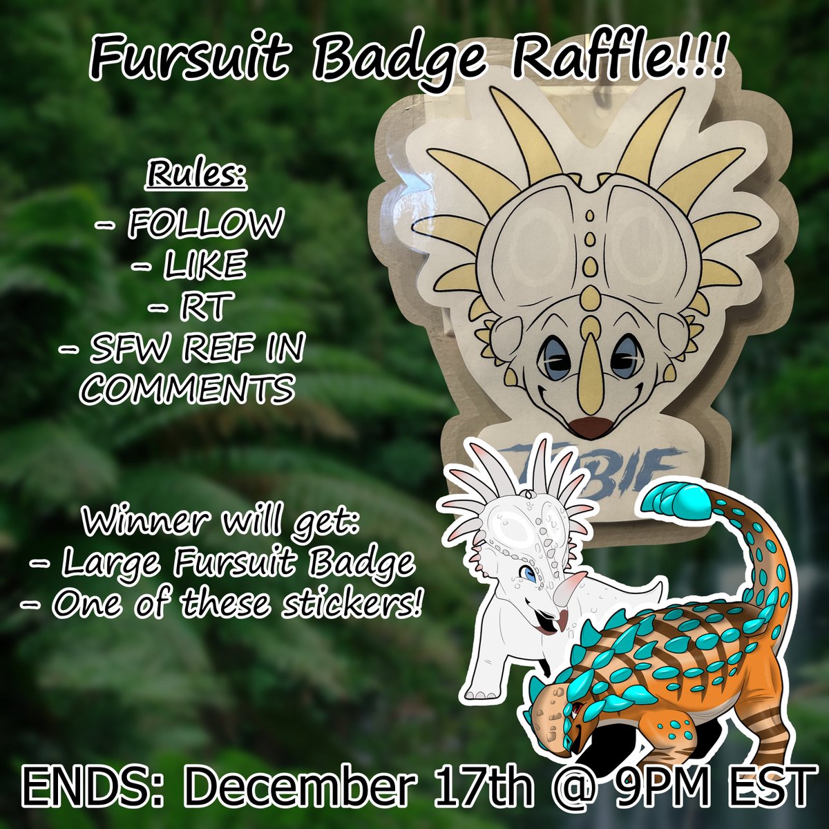 sinomaniac's tweet photo. Now that I have the material to do so, I need some fursuit badge examples!!

So here's a raffle!

Please make sure to read below! https://t.co/hYH426tmwy