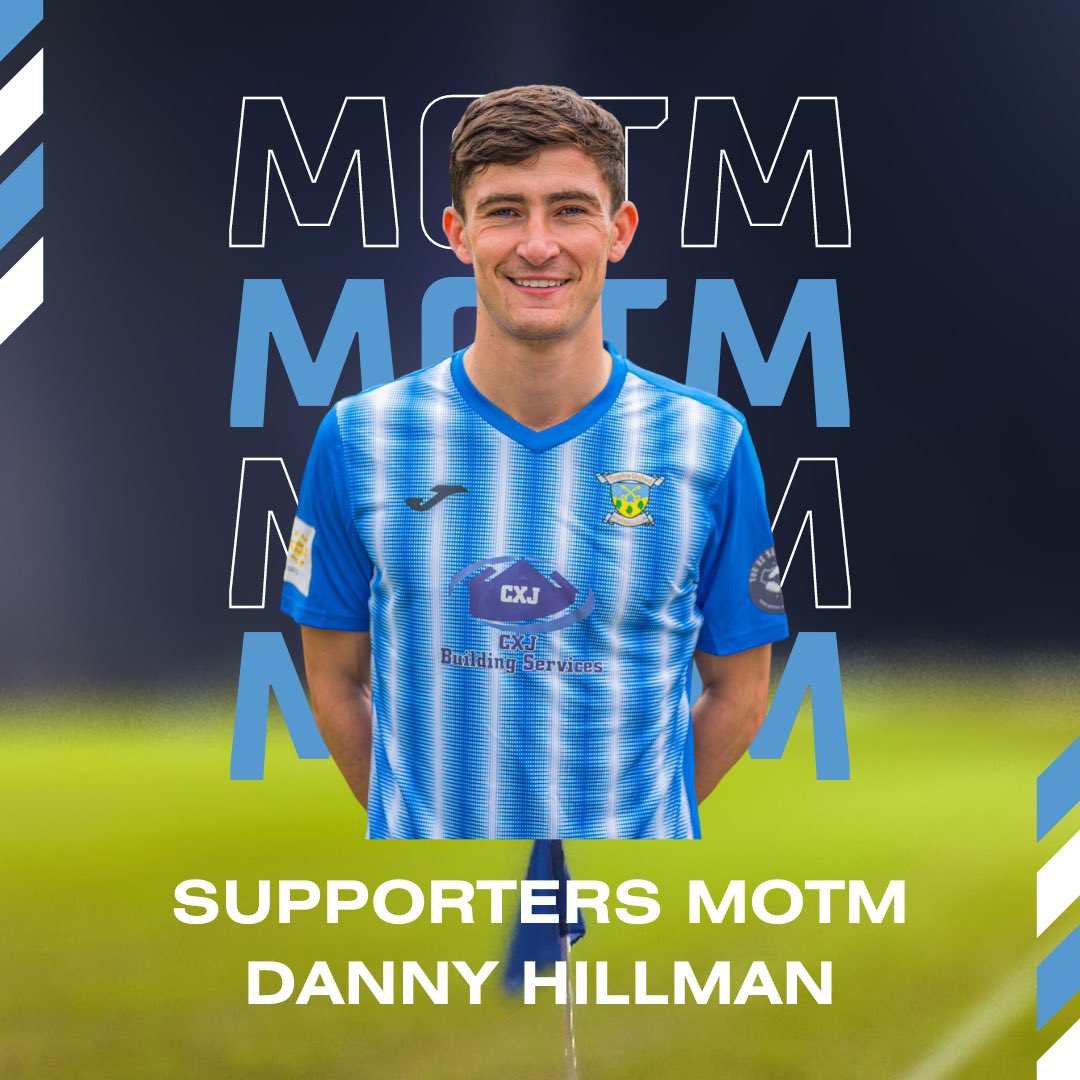 Supporters Man Of The Match for tonight against Carmarthen Town FC, after a strong 90 minutes, Danny Hillman.

Well played Danny!

🔵⚪️🔴 | #UppaGoyt