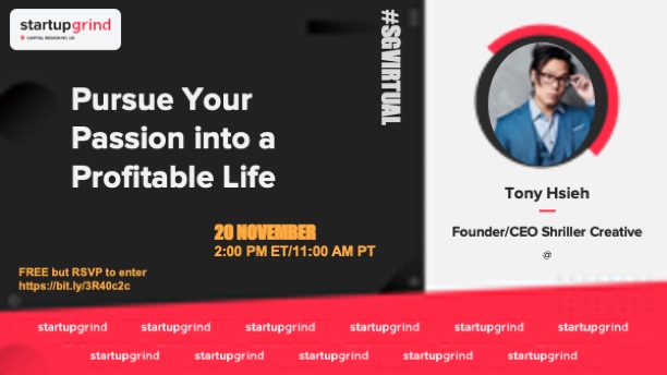 StartupGrindALB's tweet photo. How do you connect with your passion, intertwine it with your brand, and create a profitable business helping clients tell their stories creatively?  November 20th  RSVP to enter.  https://t.co/RGQia2KhMw https://t.co/ATsv7e1gVi