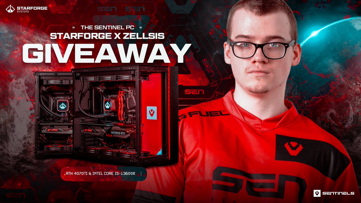 🚨 ZADDY'S GIVING AWAY A FREE PC🚨 I'm giving away a high-end @Sentinels branded Gaming PC from Starforge Systems! 👇 How To Enter: ✅ Like/RT this post ✅ Follow @Zellsis ✅ Follow @StarforgePCs ✅ Enter using the link ⬇ 🔗 vast.link/Zellsis