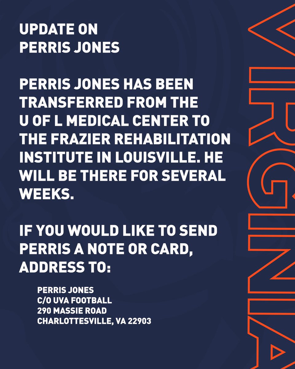 Update on Perris Jones ⬇️