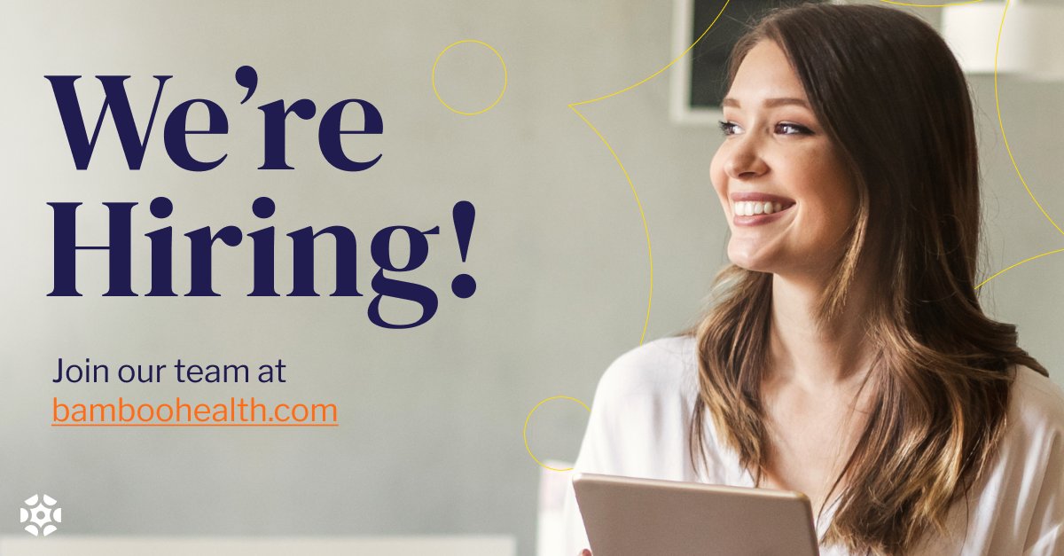 Want to join an innovative team that values work life balance and flexibility? @BambooHLTH is hiring! Learn more about life at Bamboo Health and view our openings:bit.ly/3Im2J3H #WeAreBambooHealth #BambooHealthValues