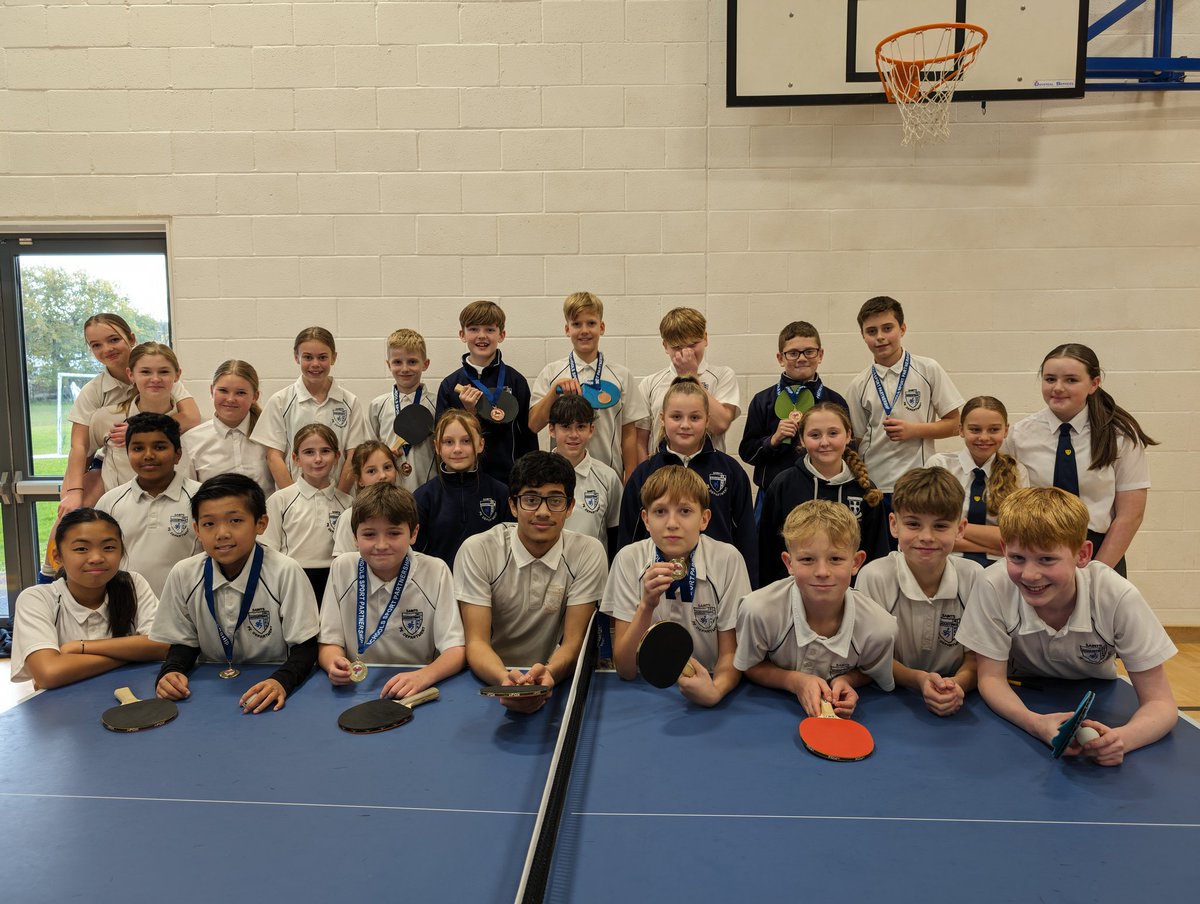Well done to all of our pupils (some missing from the photo) playing in today's district table tennis competition, but and even bigger thank you and well done, goes to our amazing Sports Leaders. You made the competition run very smoothly 🙌
🥇🥉🏓
#wearebedes