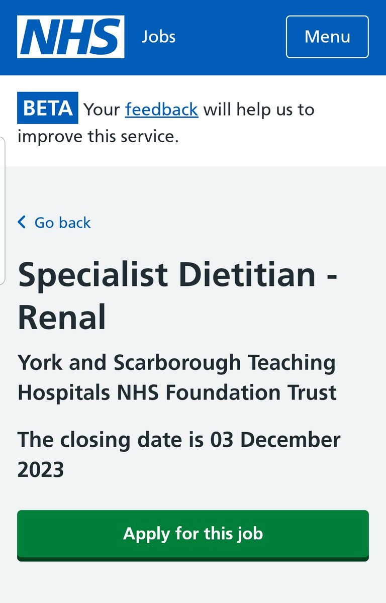 Catherine McKenna (@cat_mckennard) on Twitter photo Two brilliant band 6 roles are available in our <a href="/YSTH_Dietitian/">Y&STHDietitians</a> team:
⭐Renal: jobs.nhs.uk/candidate/joba…
⭐Diabetes: jobs.nhs.uk/candidate/joba…
Please share 📢 <a href="/YS_AHPs/">YSTeachingNHS_AHPs</a>
<a href="/DiabetesUKProf/">Diabetes UK Professionals</a> <a href="/DSG_BDA/">BDA Diabetes SG 💙</a> @bda_renal <a href="/hnyahpfaculty/">HNYAHPFaculty&Council</a> <a href="/julie_hannahRD/">Julie Hannah</a> <a href="/Vicky_Watson1/">Vicky Watson</a> <a href="/BDAyorkshire/">BDA Yorkshire Branch</a> <a href="/SallyAnnRichar2/">Sally Ann Richardson</a> Two brilliant band 6 roles are available in our <a href="/YSTH_Dietitian/">Y&STHDietitians</a> team:
⭐Renal: jobs.nhs.uk/candidate/joba…
⭐Diabetes: jobs.nhs.uk/candidate/joba…
Please share 📢 <a href="/YS_AHPs/">YSTeachingNHS_AHPs</a>
<a href="/DiabetesUKProf/">Diabetes UK Professionals</a> <a href="/DSG_BDA/">BDA Diabetes SG 💙</a> @bda_renal <a href="/hnyahpfaculty/">HNYAHPFaculty&Council</a> <a href="/julie_hannahRD/">Julie Hannah</a> <a href="/Vicky_Watson1/">Vicky Watson</a> <a href="/BDAyorkshire/">BDA Yorkshire Branch</a> <a href="/SallyAnnRichar2/">Sally Ann Richardson</a>