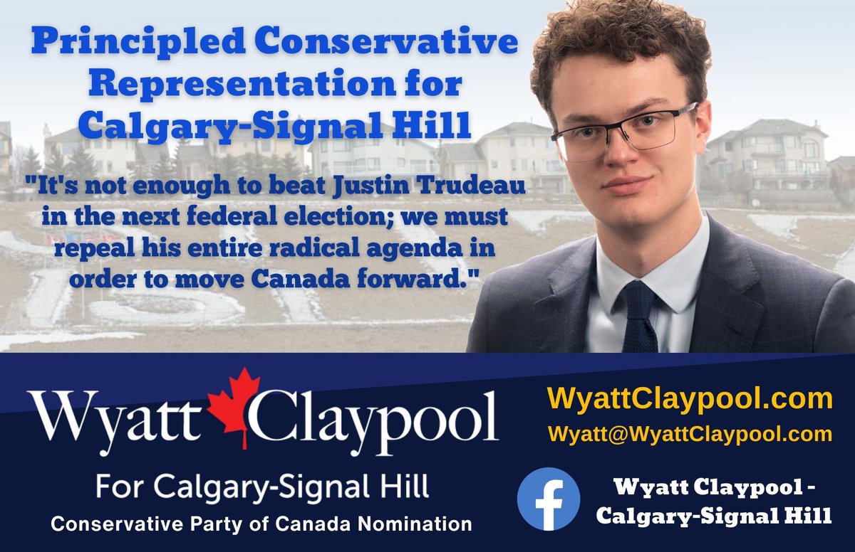 #Ableg The reason we need to call out and expose @wyatt_claypool is he is now running for #YYC-Signal Hill Conservative nomination. Wyatt’s assertions are dangerously hyperbolic, and morally objectionable Attacking teachers with rhetoric like this is disqualifying. Shameful