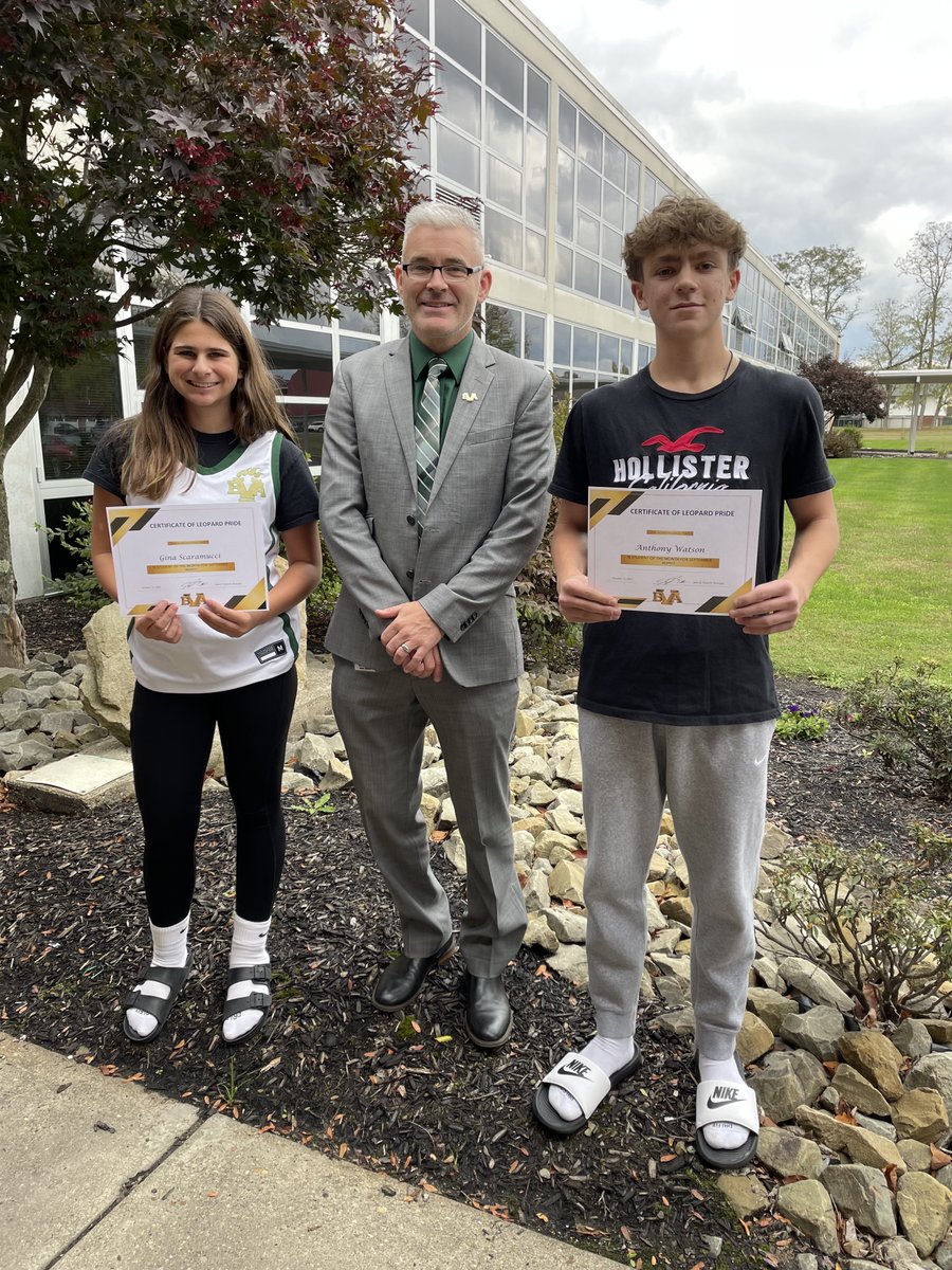 bvamiddleschool's tweet photo. Congratulations to the September Leopard Pride Winners: Anthony Watson &amp; Gina Scaramucci! https://t.co/Of5ksFjSU2