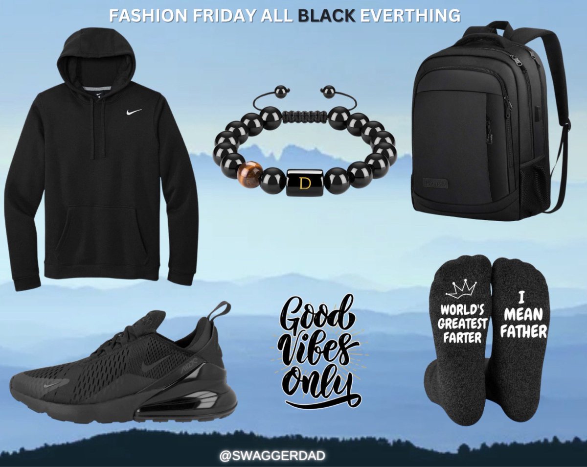My 2023 Holiday pick’s for Dad’s
All Black Everything!! Black Nike Hoodie, Black Air Max Nike, black funny socks, black backpack and black bracelet!

Follow my shop <a href="/SwaggerDad/">SWAGGERDAD</a> on the <a href="/shop/">Shop</a>.LTK app to shop this post and get my exclusive app-only content!

#liketkit #LTKHolida