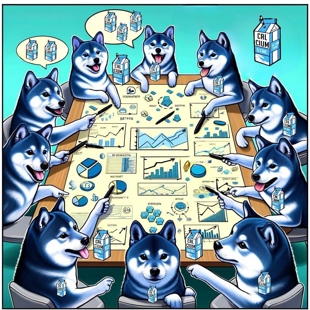 CalciumERC's tweet photo. Unity is strength! 🐾 In the $CAL community, every decision echoes the collective wisdom of collective minds. We brainstorm and grow together. #DeFi #Teamwork #CalciumArmy 💪🥛 https://t.co/n27RGIrbMA
