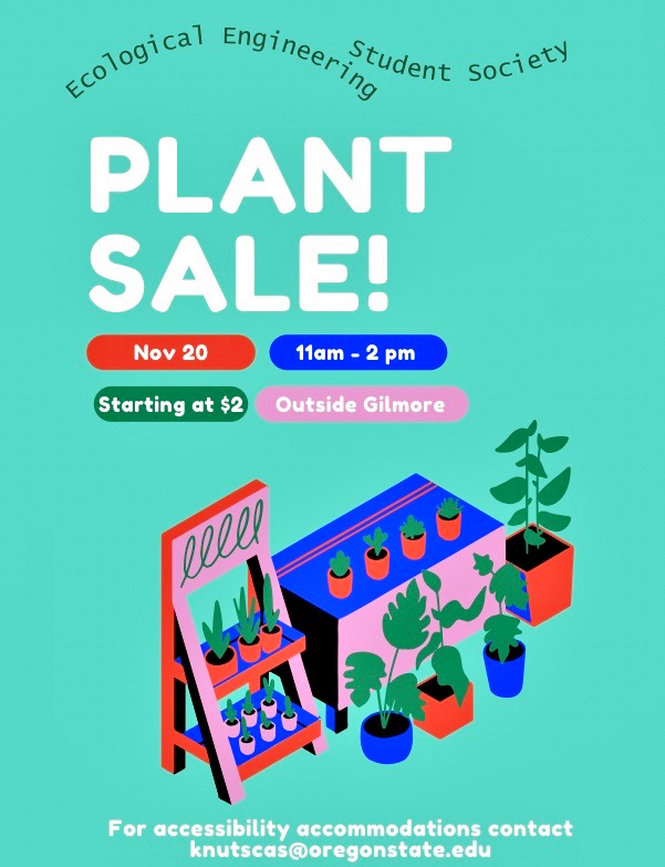 OregonStateBEE's tweet image. 🌿🌱 Plant Sale 🍃🌳

Drop by Gilmore Hall on Monday, 20-Nov, 11am-2pm for our plant sale. The Ecological Engineering Student Society propagates and grows plants in their #aquaponics system and sells them as a fundraiser for the club.

#EcologicalEngineering #GoBeavs #Plants