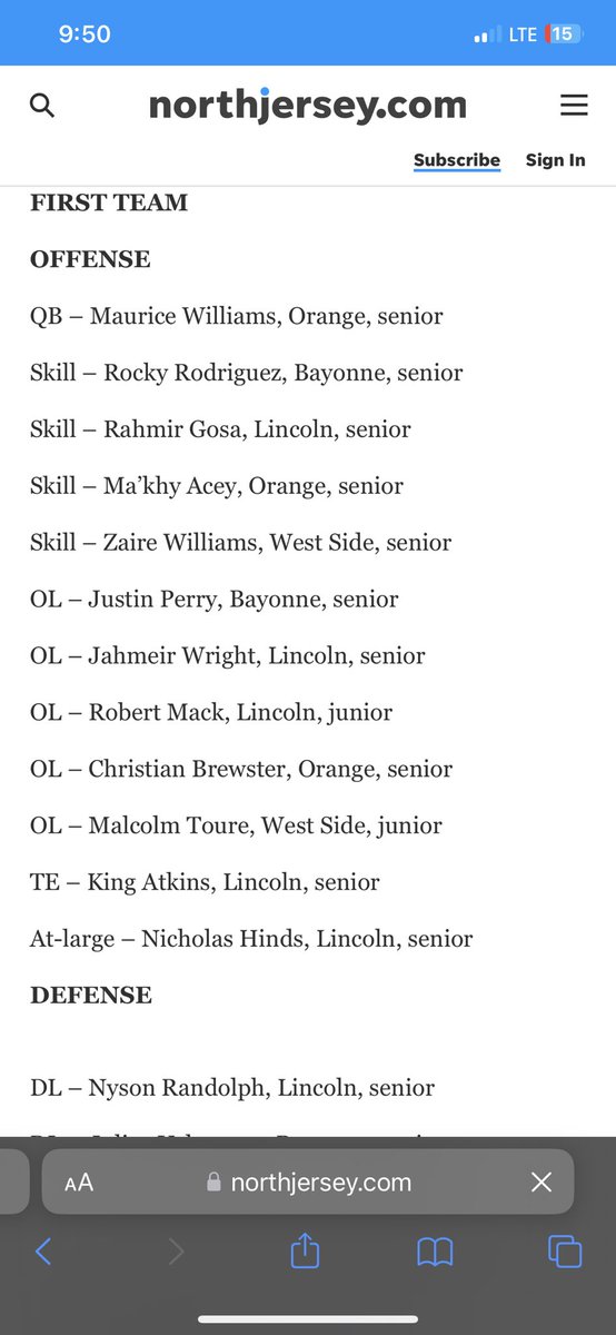 Made County 1st Team Offense 💙!
<a href="/LionsFootballJC/">LincolnLionFootball</a> <a href="/RobertH59010824/">Robert Hampton</a>