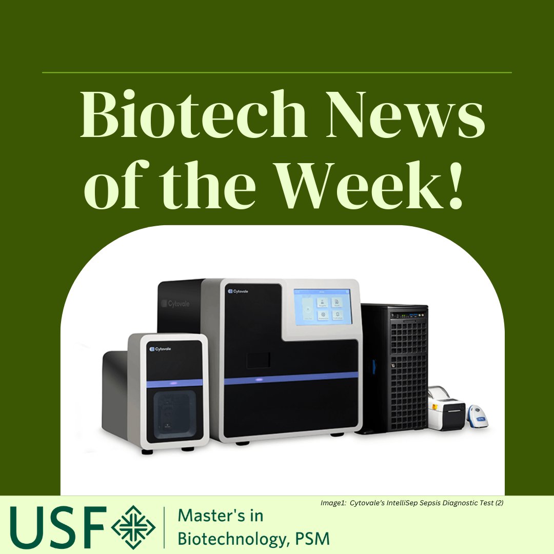 usfbiotech's tweet photo. Latest in Biotech news, Cytovale collects huge funding to roll out rapid ER sepsis diagnostic test. Sepsis is one of the largest causes of deaths in hospitals, contributing to 1/3 of them (1). Head to our instagram to learn more! https://t.co/jXyeL6B6Ks