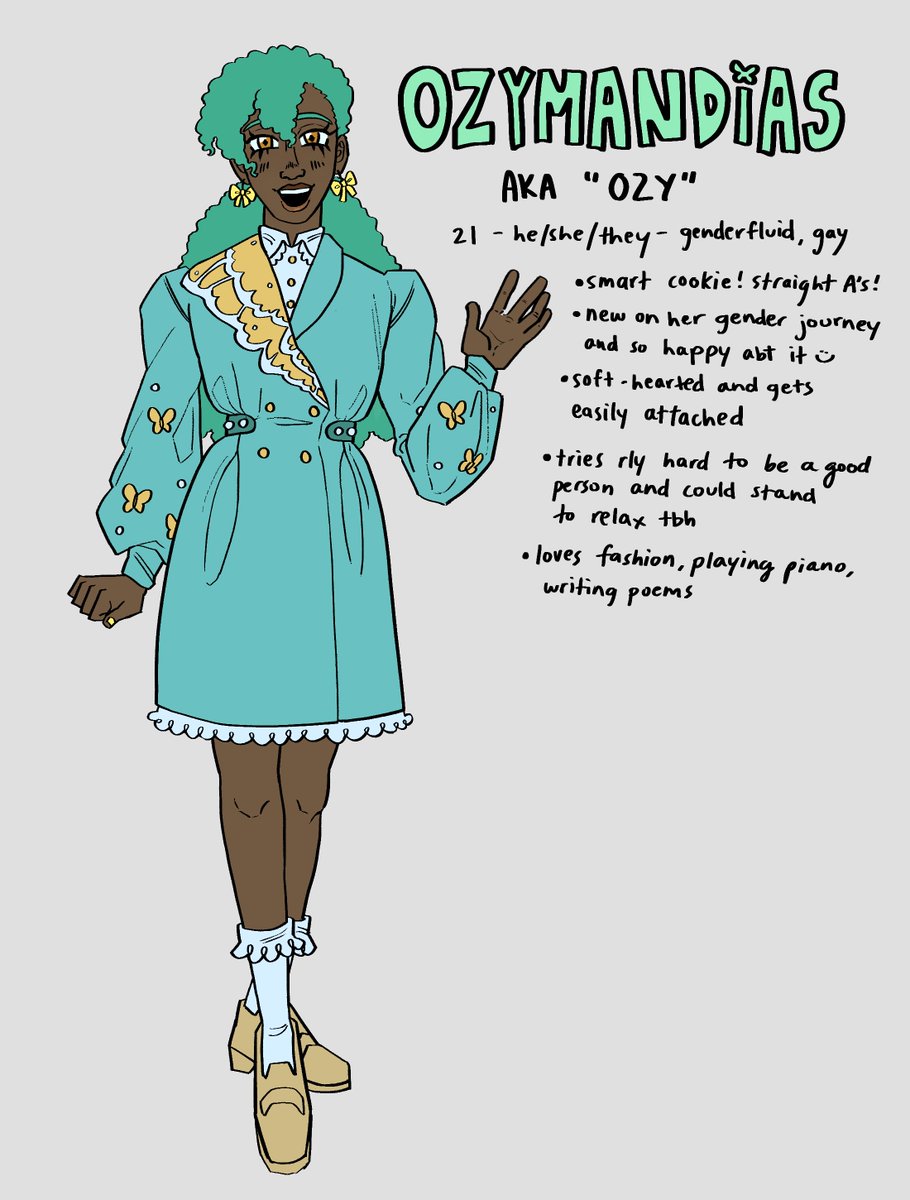 ref of my characters for my religiously-charged superhero story called Snake Pit! baltie is the protag, ozy the deuteragonist :) i did these for artfight lol 
