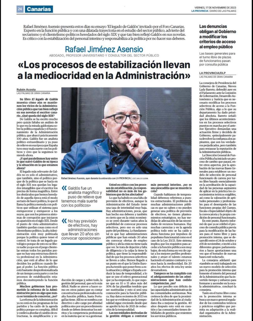 rjimenezasensio's tweet photo. Entrevista a propósito de la presentación del libro "El legado de Galdós" (@CatarataLibros ) en la ciudad donde nació don Benito,  gracias al Cabildo y Foro Canarias
Y un somero repaso a la actual política y administración española, algunos problemas del presente y retos futuros https://t.co/yoXG4DZPAN