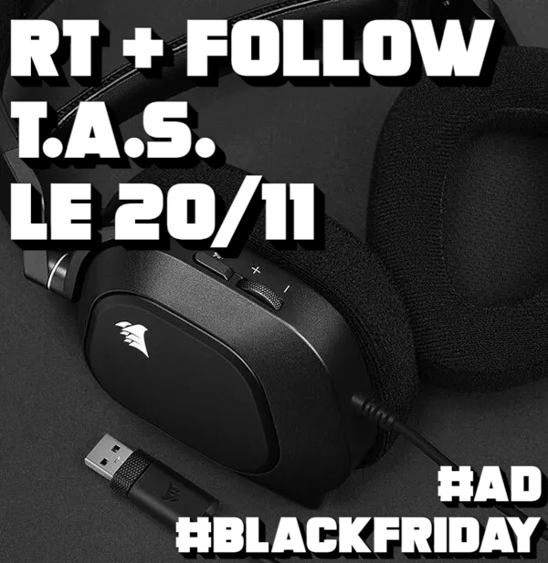 DouceBarbe's tweet photo. 🎁 #Concours #ad 

C'est le 🔥 #BlackFriday chez TopAchat et c'est blindax de promos en Novembre!
 Alors on pense à mettre le code BARBE !

Et parce que vous êtes des bons, on à décidé de vous faire gagner un casque bien stylax :

🎧Corsair HS80 RGB USB (Noir)🎧

Pour participer :
➡️Follow @TopAchat - @DouceBarbe 
➡️RT ce tweet

🍀TAS le 20/11 à 18h30.

~ livraison uniquement en *France, Belgique ou Luxembourg*