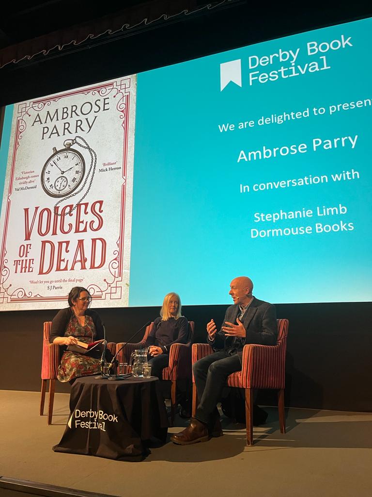 Derby Book Festival (@derbybookfest) on Twitter photo The Autumn Edition is officially underway! 🥳 huge thanks to <a href="/ambroseparry/">Ambrose Parry</a> who were in conversation with Stephanie from <a href="/dormousebelper/">Dormouse Books, Belper</a> - what a fascinating and insightful talk #crimefiction The Autumn Edition is officially underway! 🥳 huge thanks to <a href="/ambroseparry/">Ambrose Parry</a> who were in conversation with Stephanie from <a href="/dormousebelper/">Dormouse Books, Belper</a> - what a fascinating and insightful talk #crimefiction