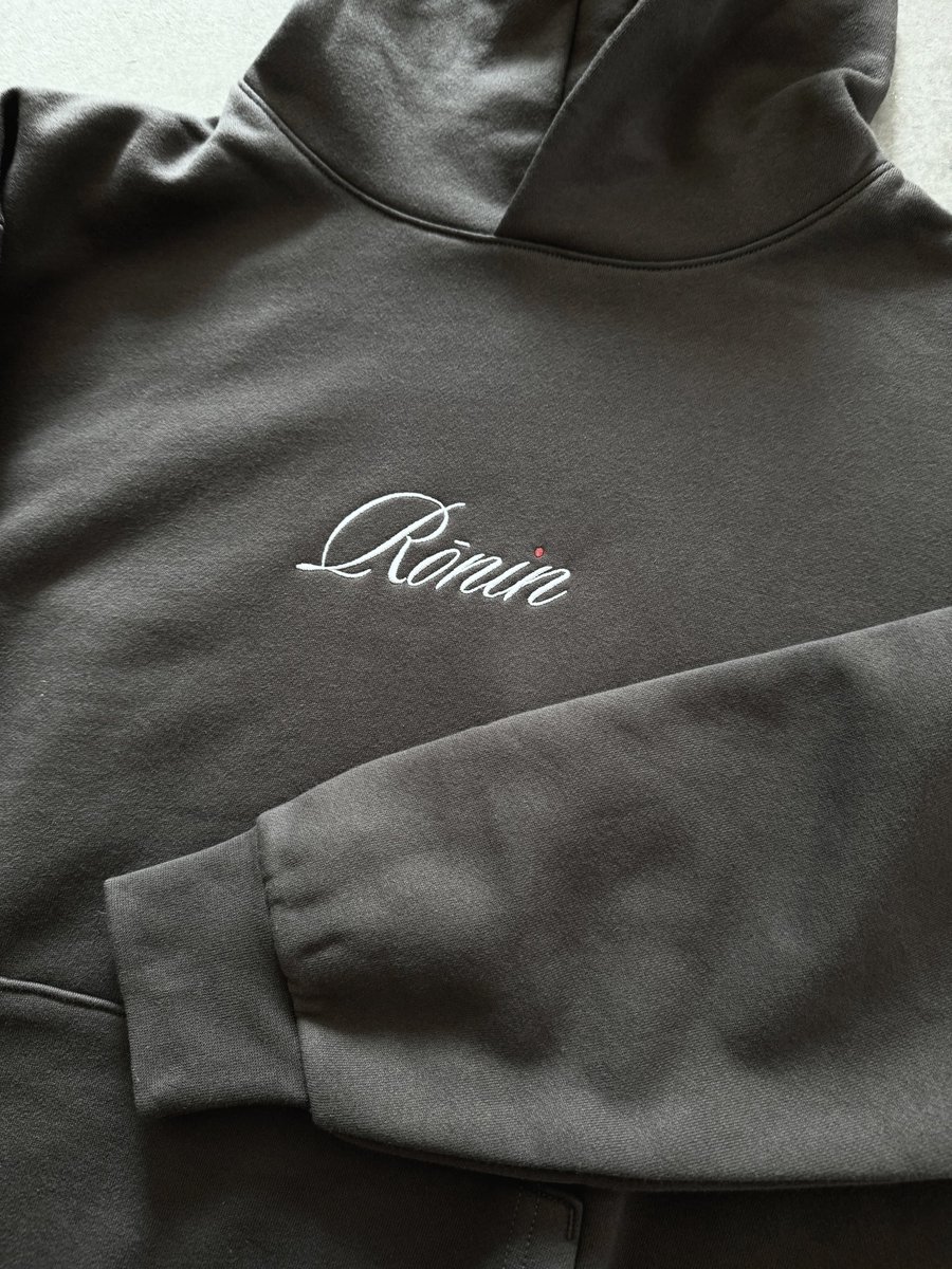 ronindivision's tweet photo. Introducing our Lux Script Dot hoodie for F/W23 https://t.co/jwL8zgeG6P