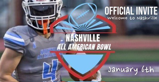 Blessed to receive an invite to the Nashville All American Bowl🤞🏿❤️ @JOvertonFball @CoachBroome_7 @RileyElite3