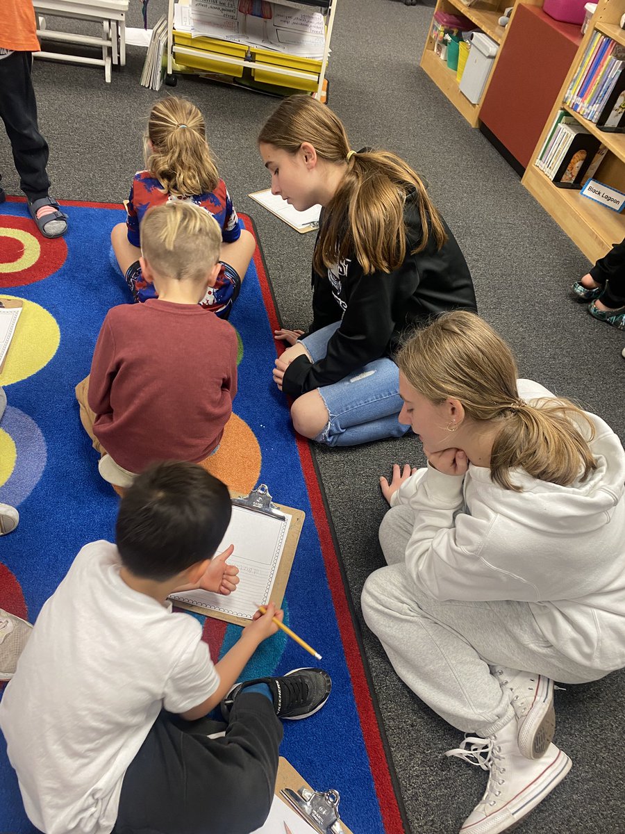 wrlparsons's tweet photo. @OlatheWestOwls  helping with a writer’s workshop at @CWCcoyotes #OWGiveAHoot https://t.co/LoVuNpuLpR